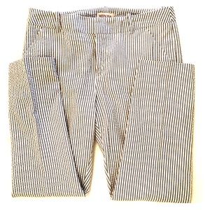 Merona Seersucker Blue and Cream Pants